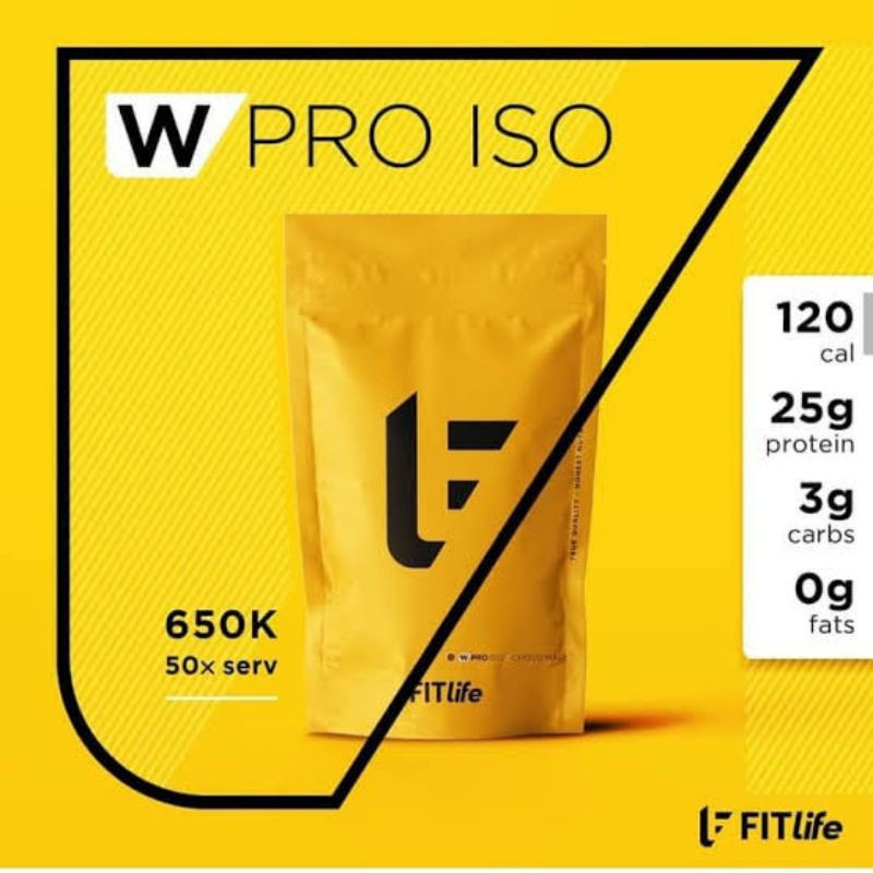 fitlife w pro wpro iso 50 serving 3.3 lbs fit life whey protein isolate 50 serv bpom ori non evolene