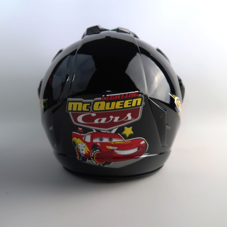 Helm Anak Pet SNI Murah McQueen Hitam