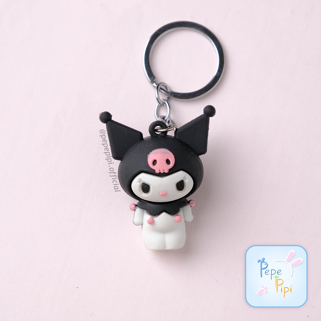 Gantungan Kunci Hello Kitty Ganci Key Chain Keroppi Melody Badtz Maru Cinnamoroll Kuromi Purin