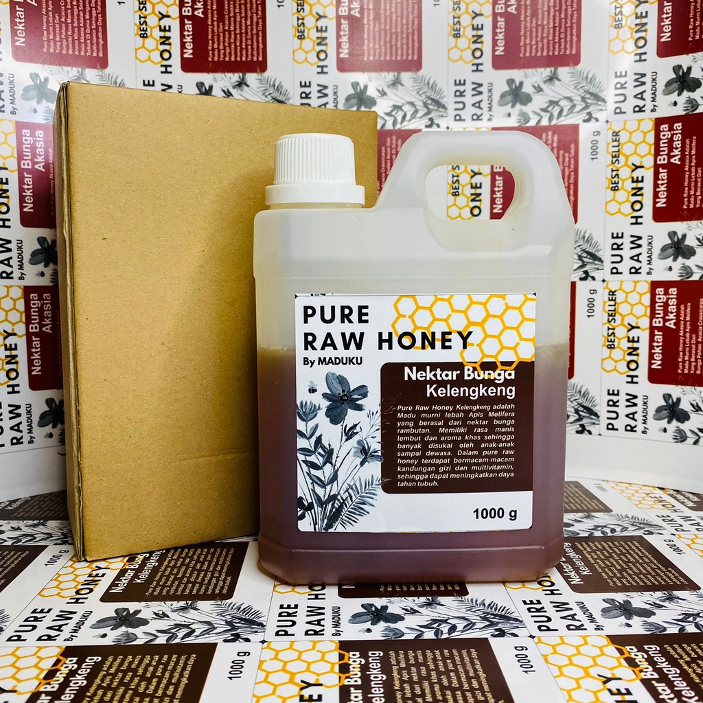 ( 1Kg ) Madu Asli Murni 100% Nectar Bunga - Raw Honey