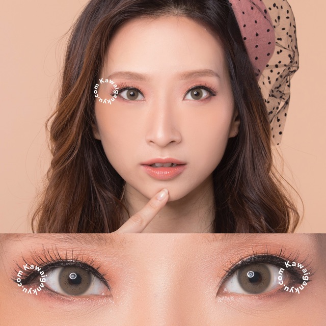 KawaiGankyu Softlens - Kitty kawaii bena brown (1botol)