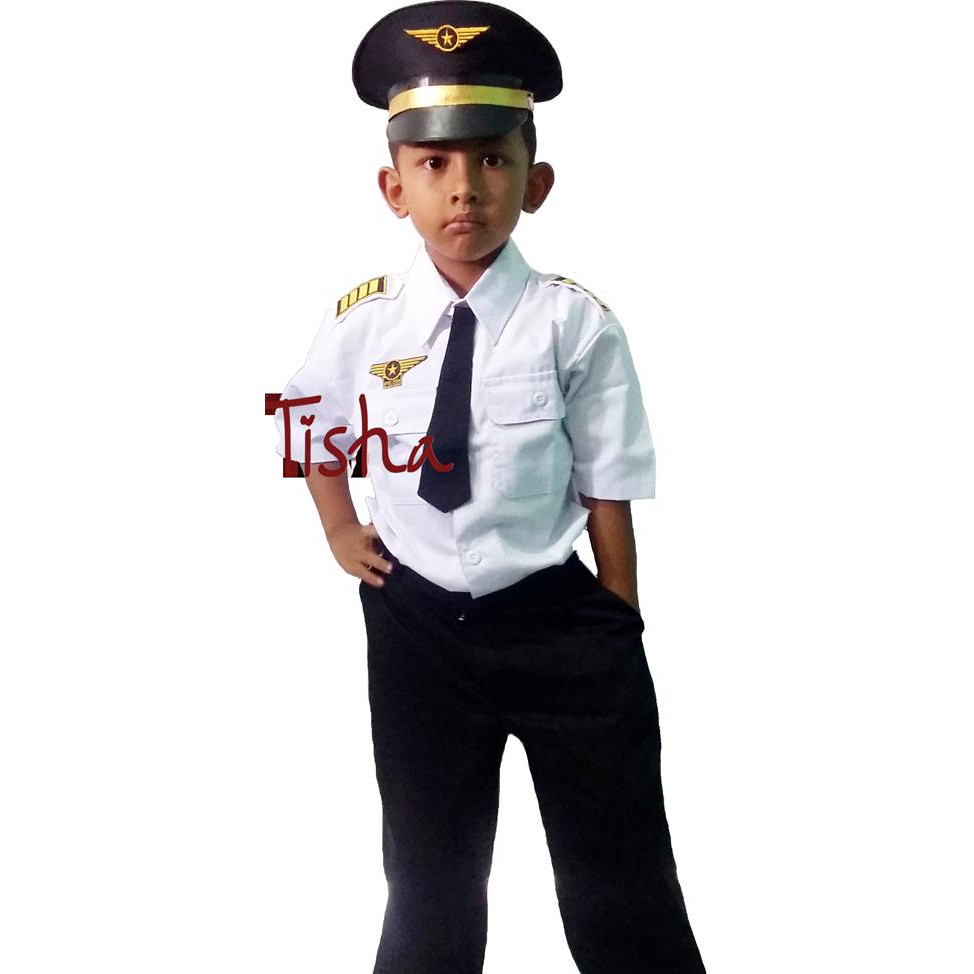 KOSTUM BAJU PILOT uk 9-10 tahun BAJU PROFESI KARNAVAL TERMURAH KEREN
