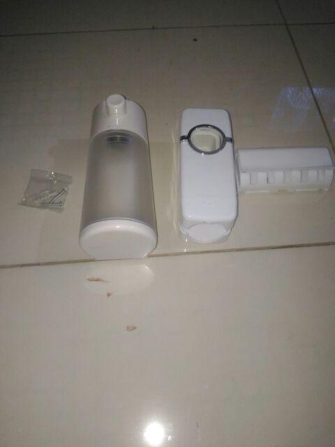 Paket Tempat Sikat Gigi Dan Dispenser Pasta Gigi & Dispenser Sabun Cair Single