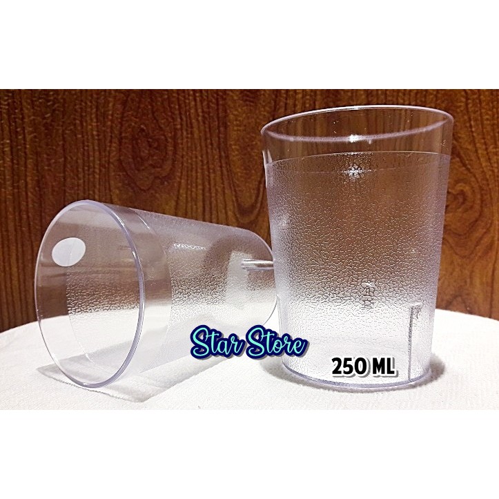 Gelas Melamin Bening / Gelas Resto / Melamine Drink Glass Transparent - 250ml