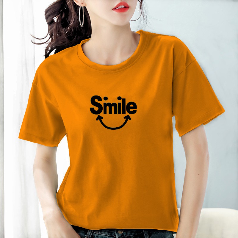 Kaos Wanita SMILE / Baju Wanita SMILE / Atasan Wanita / Tshirt Wanita Tumblr Tee