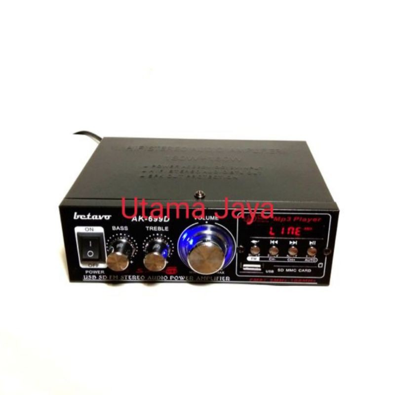 Amplifier Betavo BT-669D B Bluetooth USB MMC SD AC/DC Ampli Mini