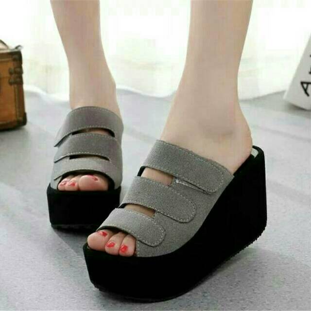 NunuLisaTan - Real Pic Wedges Terbaru Wanita Trendy STRIP 3