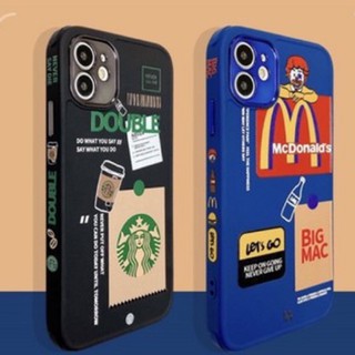 BLACK MATTE SOFTCASE MCDONALDS STARBUCKS TPU SAMSUNG VIVO