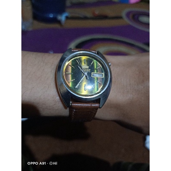 Jual jam tangan automatic orient jadul original jepang dial 3dimensi