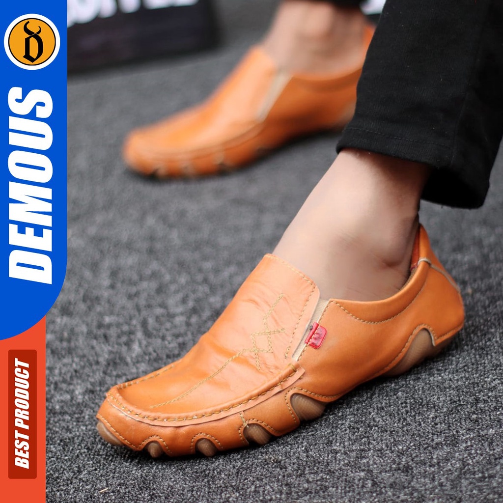 DEMOUS Alen - Sepatu Formal Pantofel Kerja Pria Kulit Asli