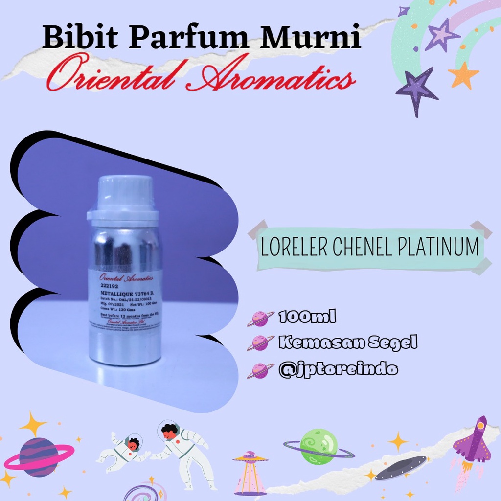 bibit parfum MURNI 100ML aroma LORELEL inspired CHENEL PLATINUM // ORIENTAL AROMATIC // SEGEL
