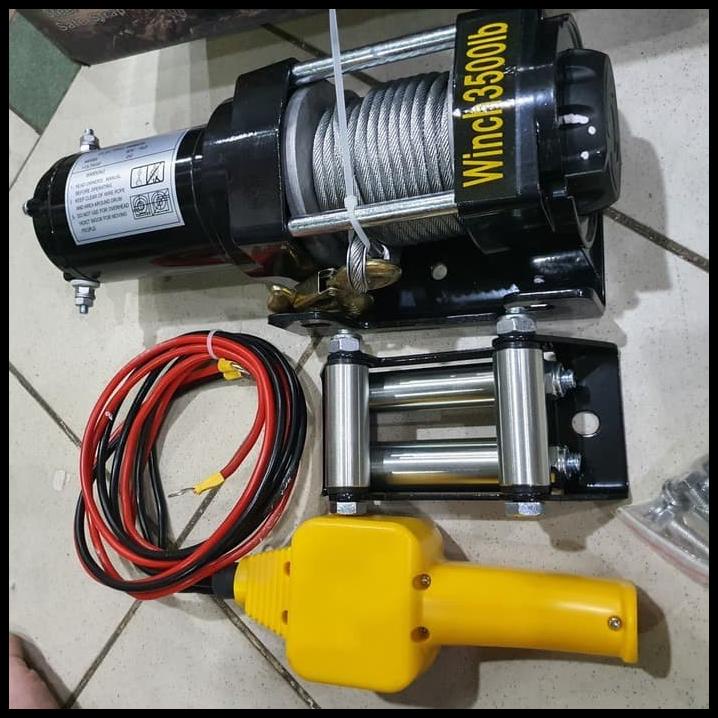 Winch Atv Hoist 1700 Kg Electric Winch 3500 Lbs Tali Derek Mobil