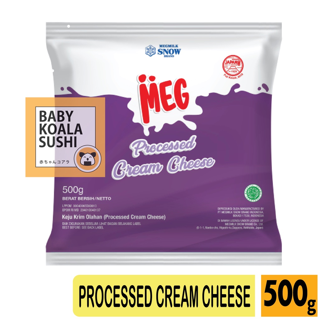 MEG CHEESE Processed Cream Cheese 500g Halal