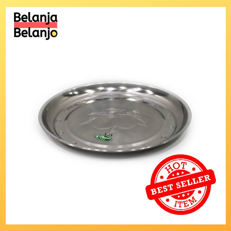 Nampan Bulat Besi Stainless Steel / Nampan Besi / Nampan Bulat / Nampan Stainless