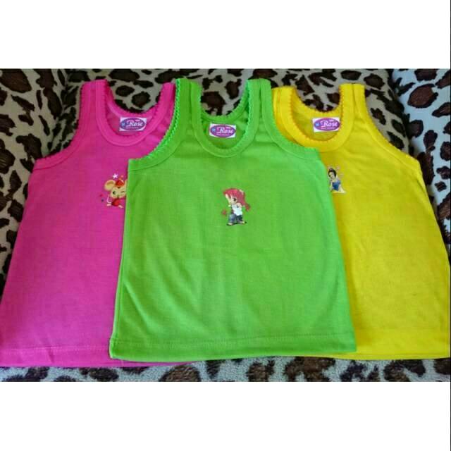 Singlet kaos anak warna stabillo