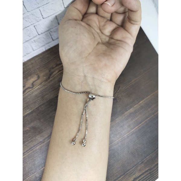 Fifi Fashion Gelang silver serut model Jocelin perhiasan lapis emas