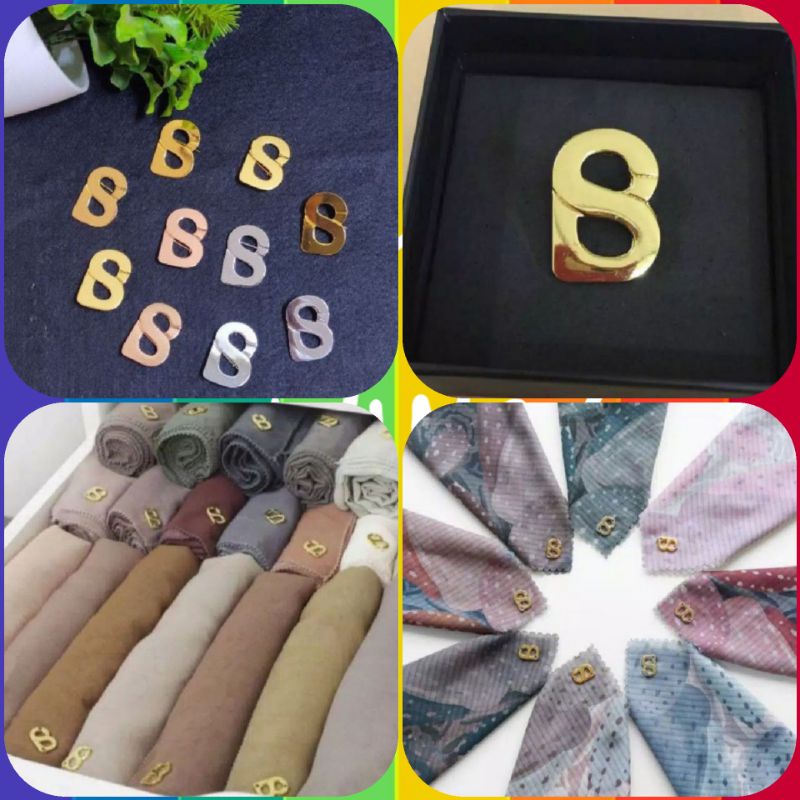 

Pin Hijab / Label Buttonscarves /Labek Jahit original