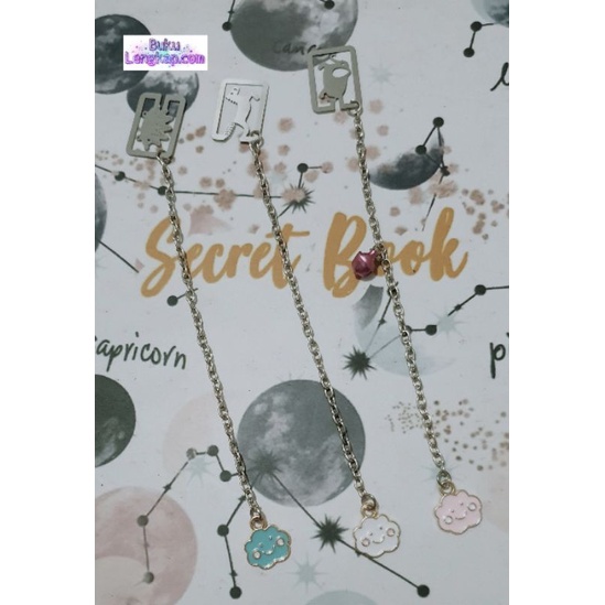 

Pembatas Buku rantai / bookmark awan cute Bahan Metal Untuk Sekolah / Kantor