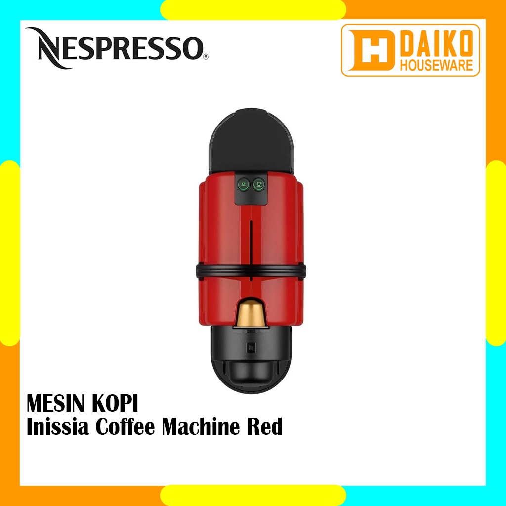 Mesin Kopi Nespresso Inissia Coffee Machine Red With Aeroccino3 Black Original Nespresso