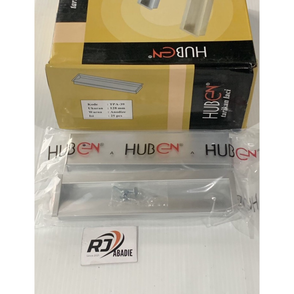 [25 PCS] Tarikan Tanam Laci Handle Kom Lemari Aluminium HUBEN TPA-39 96 MM
