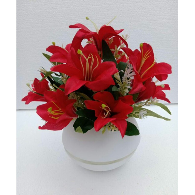 bunga hias tulip merah/tulip pink