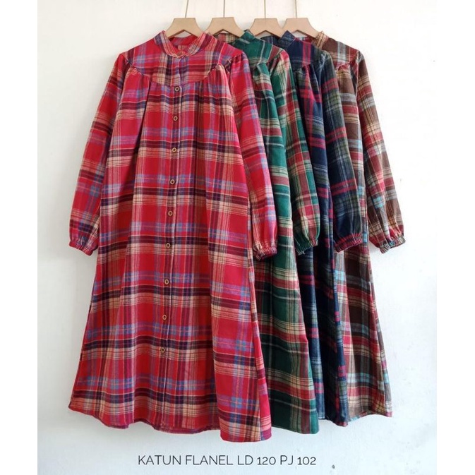 TUNIK WANITA KATUN FLANEL - ATASAN TUNIK LD 120 - TUNIK WANITA FLANEL MURAH KEKINIAN