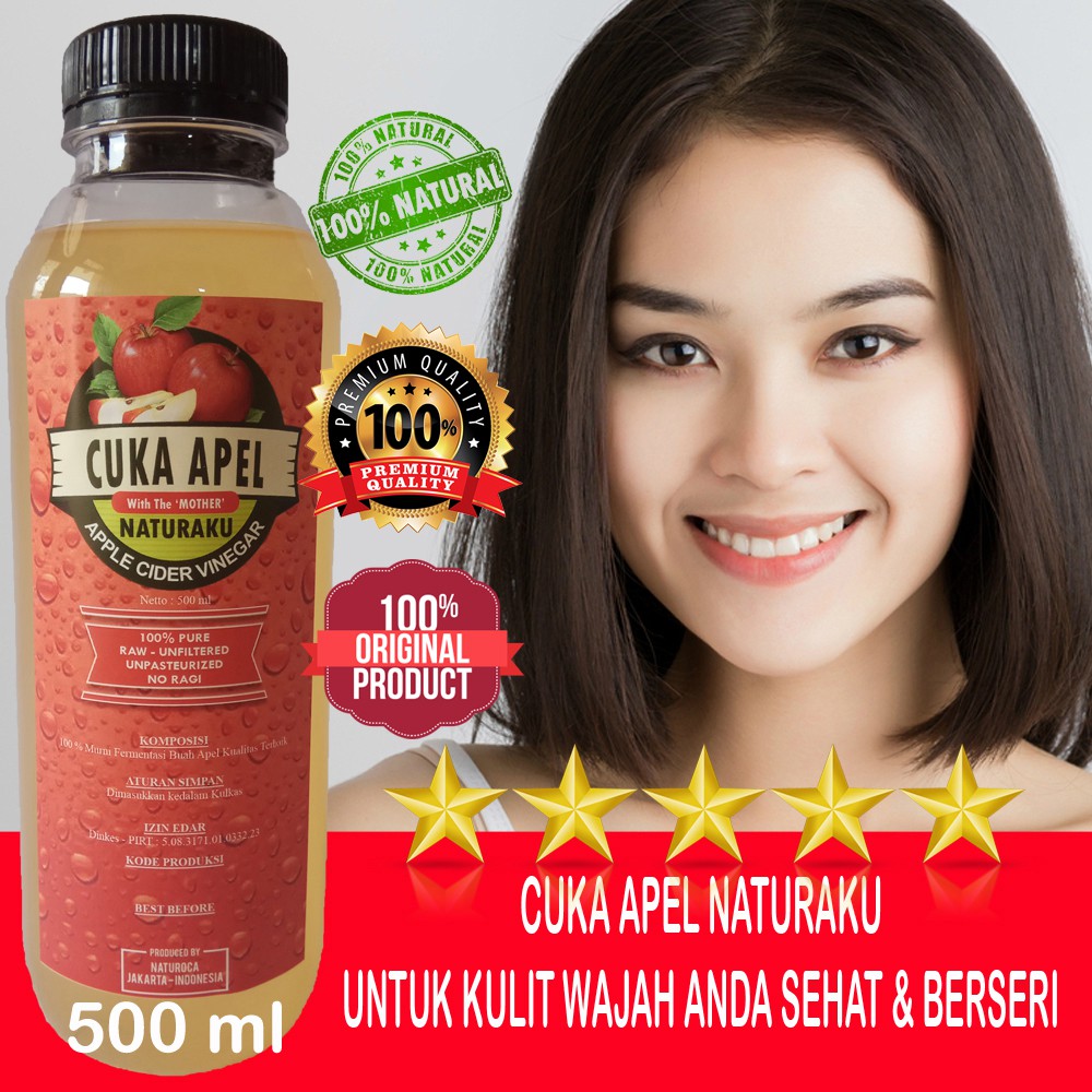 

500 ML- CUKA APEL - APPLE CIDER VINEGAR ORGANIK MURNI ALAMI NATURAKU