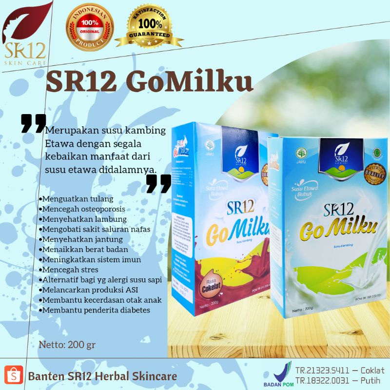 

SR12 GOMILKU SUSU ETAWA 200gr / SUSU ETAWA SEHAT ALAMI / SUSU KESEHATAN TULANG / SUSU ASMA