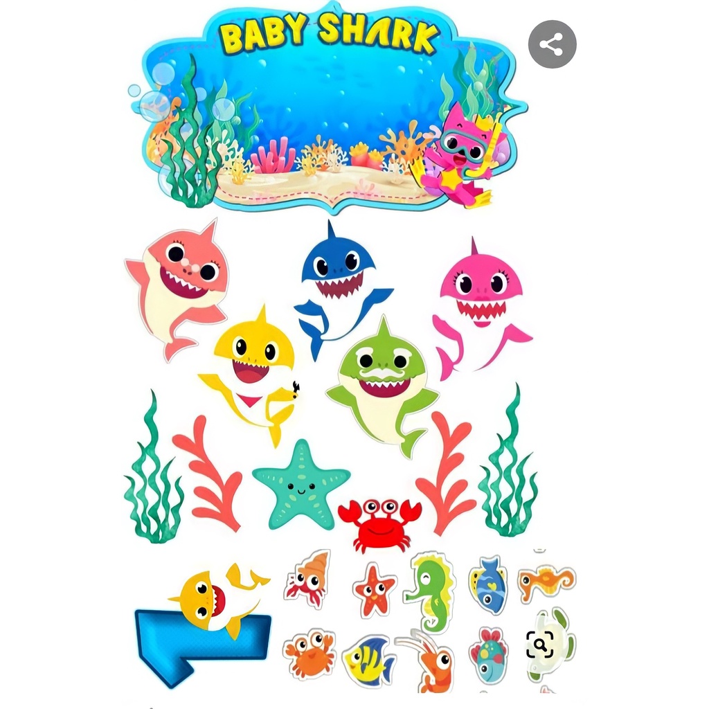 Topper Kue Ulang Tahun - Baby Shark