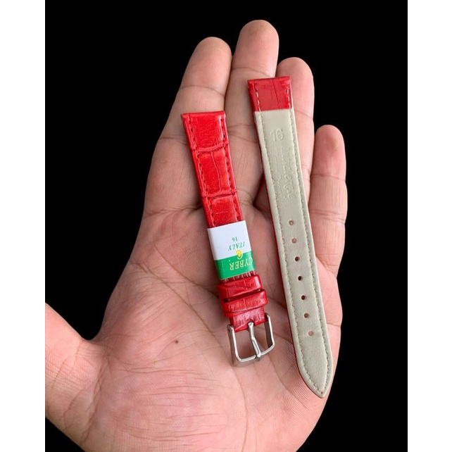 Strap Tali Jam Tangan Kulit Merah Cyber Size 16MM