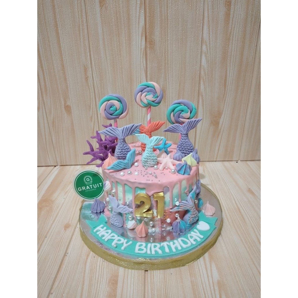 

kue ulang tahun mermaid 15cm