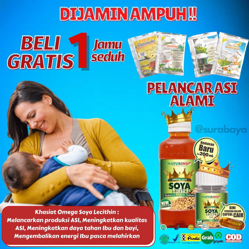 Jual Herbal Pelancar dan Pengental Asi Kapsul Suplemen Asi Vitamin Ibu