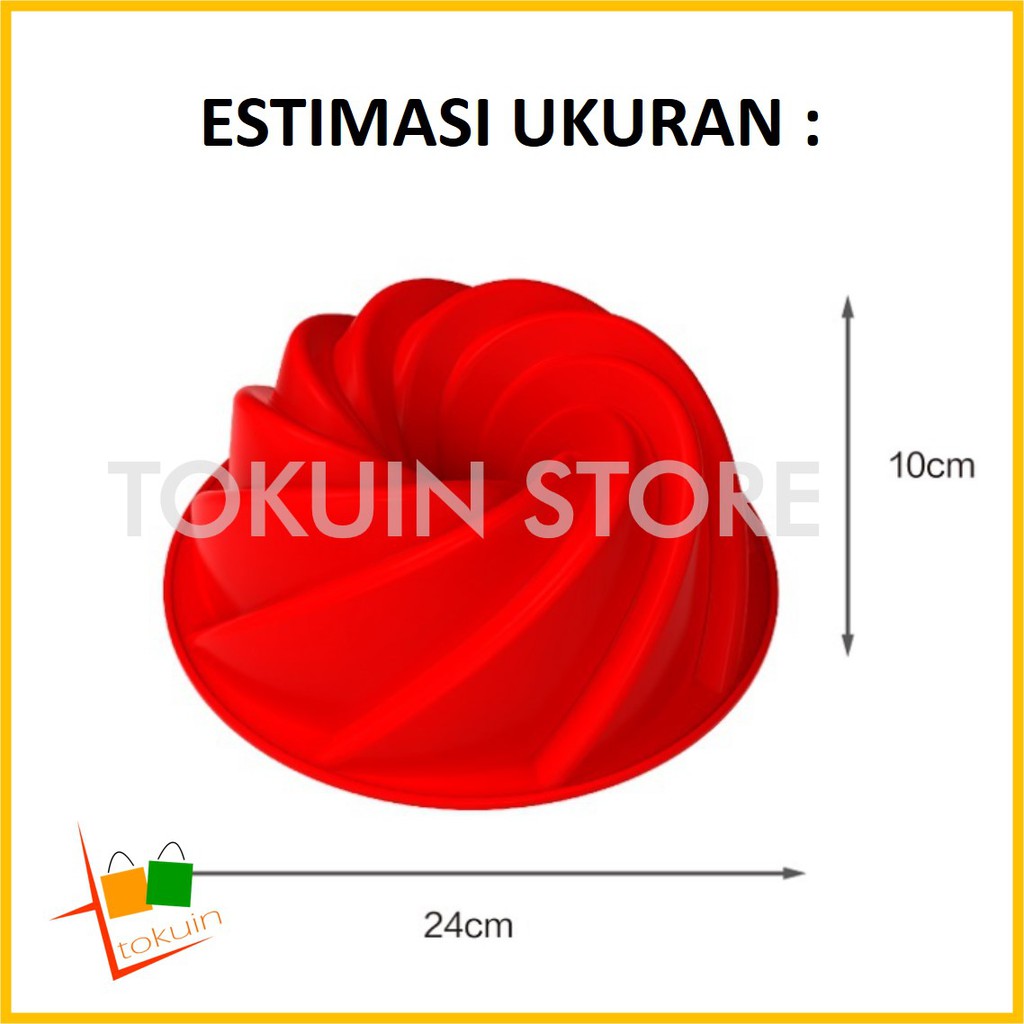 Cetakan Silikon Kue Spiral Loyang Cake Bolu Puding Coklat Tulban Bundt Silicone