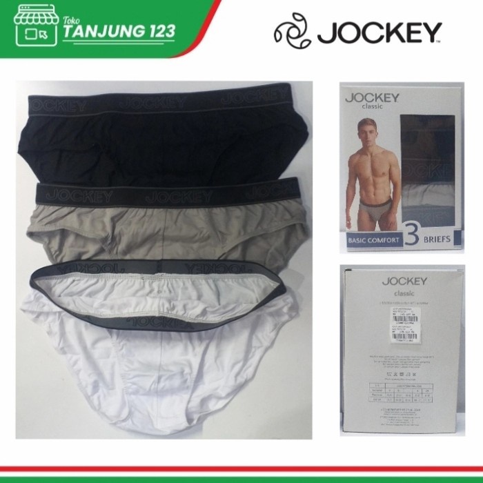 CELANA DALAM PRIA JOCKEY BRIEF UNDERWEAR M-BFJHEB0O021 MULTICOLOR - S