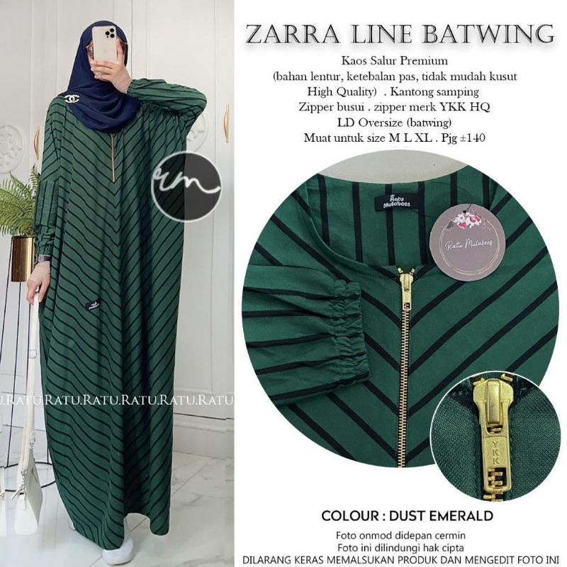 gamis best seller-zarra line batwing ori ratu mulabess