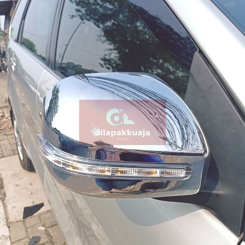 Cover Spion Chrome All New Avanza Xenia Agya Ayla 2014-2016 + Lampu Sein Spion