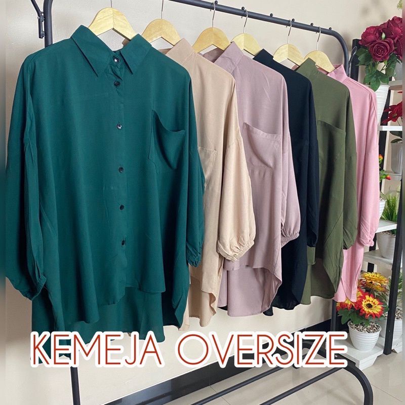 Dandles Kemeja Oversize Katun Rayon / Blouse Rayon Jumbo