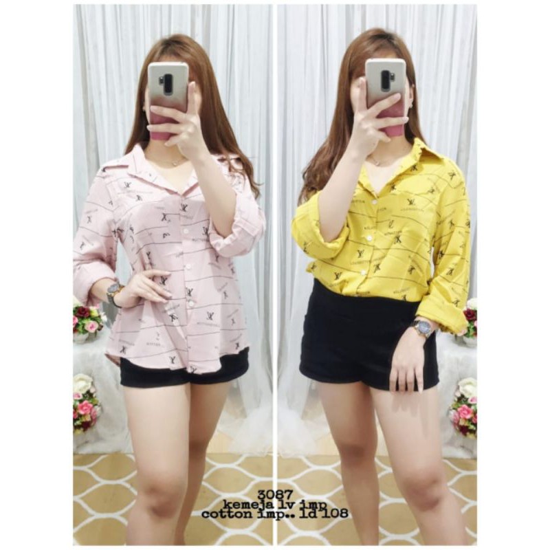 Kemeja lv Cotton import 3087