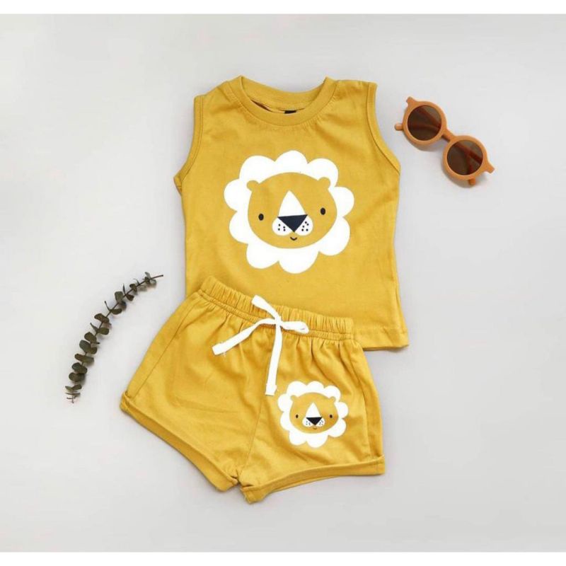 SETELAN UNISEX / SETELAN CEWEK COWOK // SETELAN LEKBONG KARAKTER / SETELAN ANAK POLOS USIA 1-5 TAHUN-4