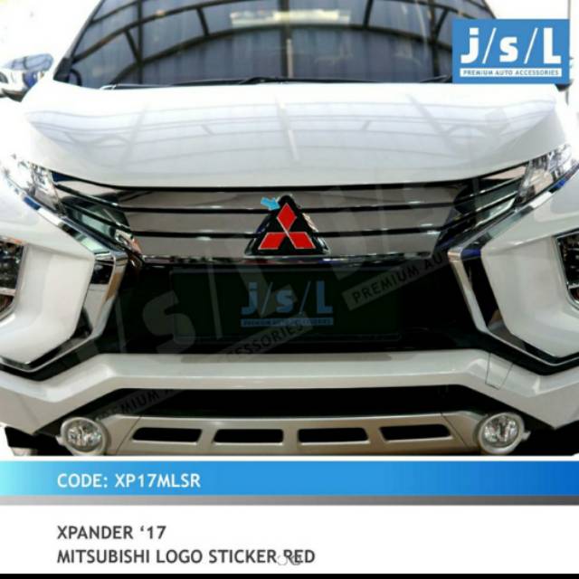 Stiker logo Mitsubishi Xpander tahan air depan belakang jsl