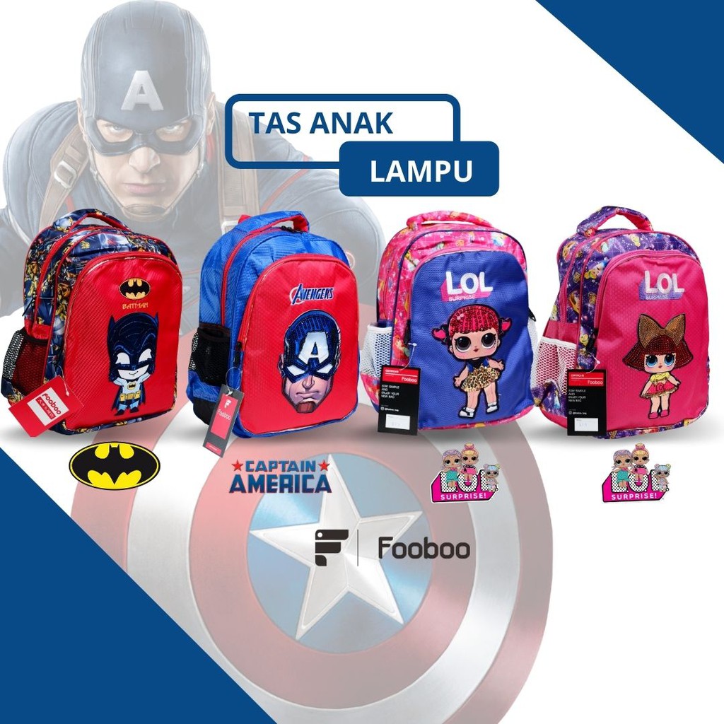 (SIAP KIRIM)TAS SEKOLAH ANAK CEWEK COWOK / RANSEL LED PAUD TK KARAKTER