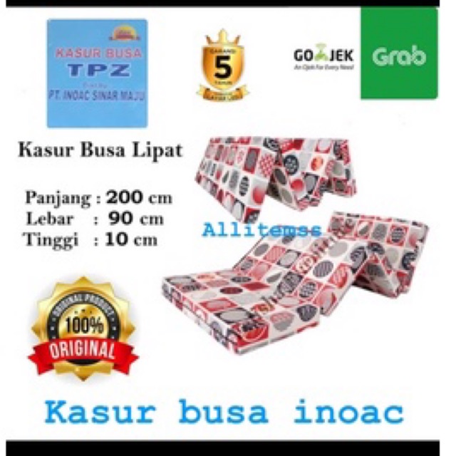 Kasur busa inoac 90 x 10 x 200 garansi 5 tahun original