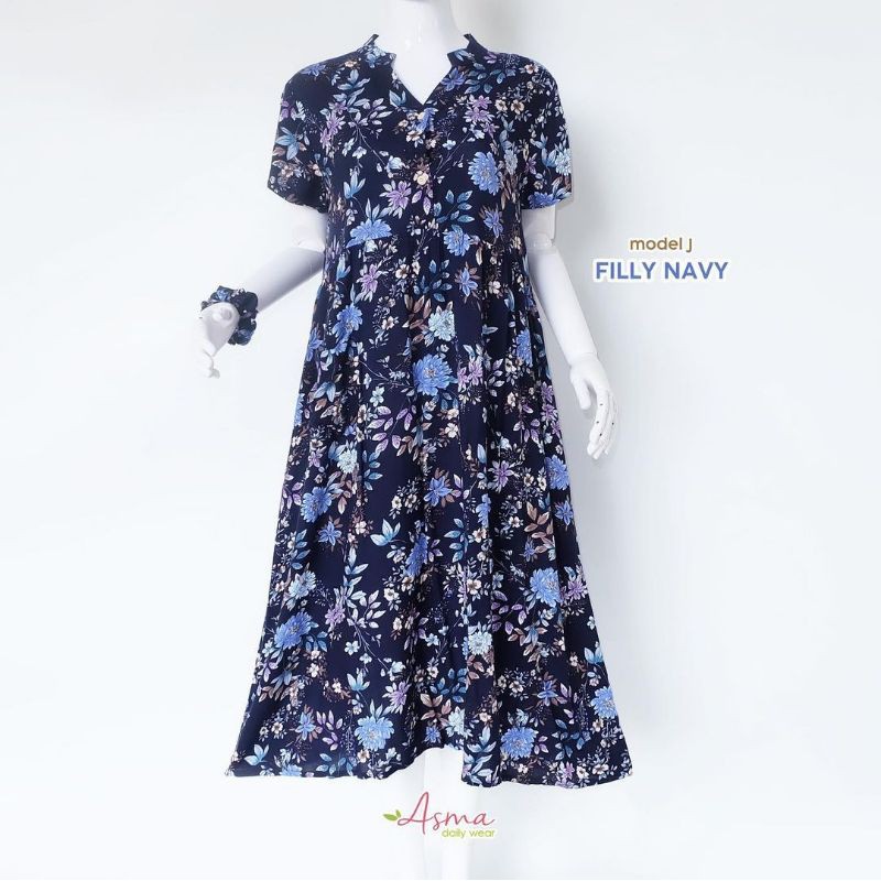 Asma' Daily Wear Model J Fully Navy