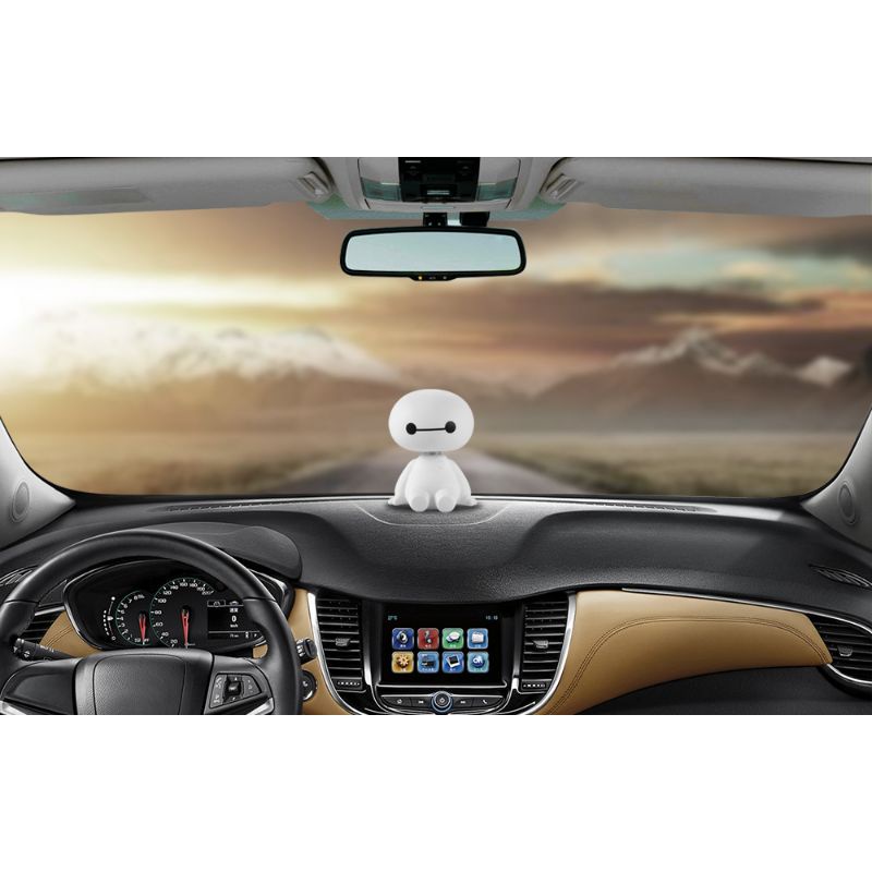 Pajangan Dashboard Mobil Baymax Shaking Head Ornament Aksesoris Mobil