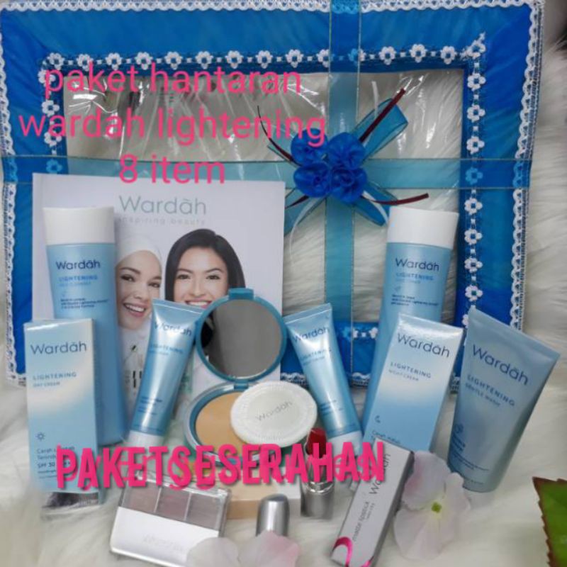 PAKET SESERAHA WARDAH lightening box tutup PAKET LAMARAN HANTARAN NIKAHAN KAWIN FREE BOX PARSEL