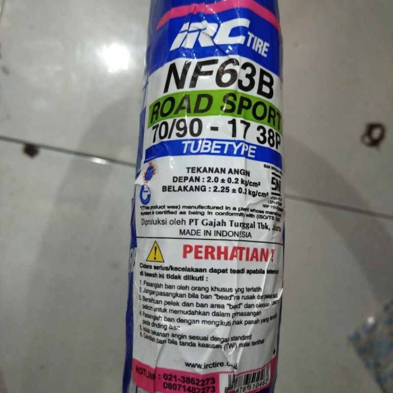 Ban Luar Sepeda Motor 70/90-17 NF63B IRC