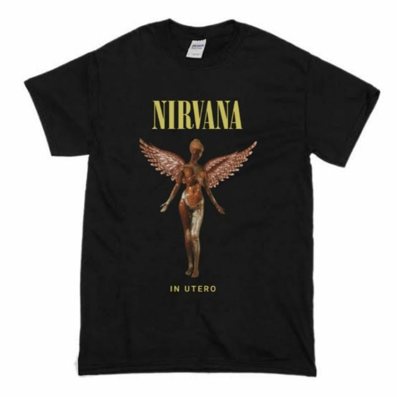 KAOS VINTAGE Band Nirvana BLACK | T-SHIRT Band Nirvana | KAOS Band Nirvana