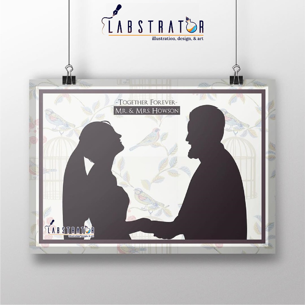 Siluet Couple + Frame 12R