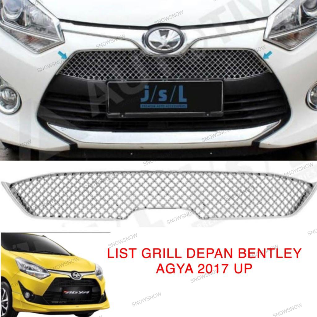 Grill Depan Agya 2017 2021 Bentley Audi Cover Chrome