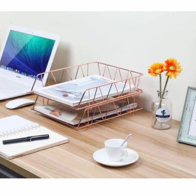 

Office & Stationery | Document Organizer | Stackable Document Tray A4 Letter Desktop Organizer File Holder Rak | Best Seller